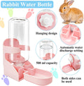 kathson Rabbit Water Dispenser for Cage 17 Oz Hanging Guinea Pig Water Bottle No Drip Gravity Automatic Bunny Water Bott