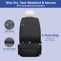 ALLANSING Front Seat Cover for Dogs with Side Flaps, Heavy Duty 900D Waterproof Seat Protector, Protects from Dirt & Scr