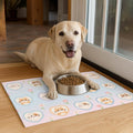 HOMETITUTE Cat Food Mat Pastel Heart Kitten Bowl Placemat 20 x 12 Inch