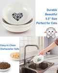 Ceramic Cat Bowl Whisker Friendly, Non-Slip Cat Food Bowls 3-Pack