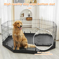 PJYuCien Playpen Bottom Pad for 24'' Width 8 Panel Pen, Hook Connect, Black