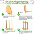 Ensayeer Mini Chick Perch with Mirror, Strong Bamboo Roosting Bar for coop and brooder, Training Perch for Baby Chicks, El Pollitos, La Pollita, Easy to Assemble and Clean, Fun Toys for Chick
