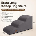Aodisman 3-Step Dog Stairs for Small Dogs, 16" H Pet Stairs for Couch & Bed