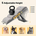 Veehoo Foldable Dog Ramp for Bed Couch Large Dogs, Adjustable 12-20'' High