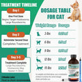 Liquid Dewormer 2X for Dogs & Cats, Pyrantel Pamoate Oral Liquid for Large Roundworms & Hookworms, Easy-to-Give Formula 