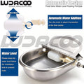 Automatic Animal Drinking Water Bowl, Stainless Steel Dog Water Bowl with 2 Float Valves, Livestock Automatic Water Bowl