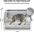2PACK Stainless Steel Cat Litter Box with Lid,19.7” L x 13.8” W x 11.8”H Deep,Large Metal Litter Box with High Side,for Small and Large Cats,Anti-Leakage Non-Sticky Include Litter Scoop