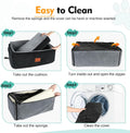 Dog Car Seat for Large Medium Dogs,Washable Pet CarSeat Under 55 lbs or 2 Small Dogs,Dog Booster Seat Travel Bed with Thick Cushion,2 Safety Leashes