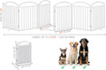 Foldable Pet Fence 144" Wide, 32" Tall,No-Assembly Dog Gate with Door