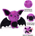 Blnboimrun Halloween Dog Toys for Aggressive Chewers, Squeaky Plush Bat with Crinkle Paper, Durable Interactive Chew Toy