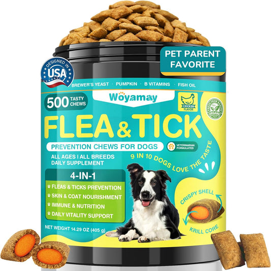 Woyamay Flea and Tick Prevention for Dogs, Dog Flea and Tick Treatment