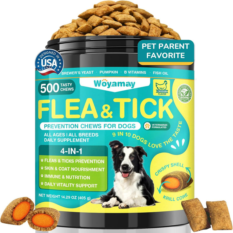 Woyamay Flea and Tick Prevention for Dogs, Dog Flea and Tick Treatment