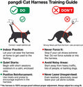 Cat Harness and Leash Set, No Over-the-Head Cat Vest, Orange, M