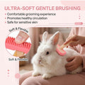 Bunny Brush For Rabbits Small Animal Grooming Soft Silicone Deshedder