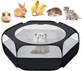 UWE Small Animal Playpen, Waterproof Foldable Pet Playpen, Black