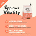 Applaws Vitality Chicken & Salmon Grain Free Dry Cat Food 5 lb Bag