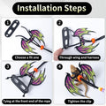 COMSUN 2 Pack Bearded Dragon Harness Leash Set with Leather Dinosaur Wings