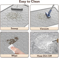 Garoopion Cat Litter Box Mat, Large 40" X 28" Litter Trapping Mat for Cats, Waterproof Silicone Pad for Floor, Gray