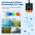 hygger 11W Aquarium U-V Light with Timer, 360° Protective Shield Clean Lamp for Green Water & Algae, Amphibian Small U-V