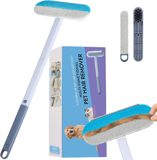 Pet Hair Remover for Furniture – 23.2Inch Reusable Dog & Cat Hair Removal Brush, Washable Lint Cleaner with Long Handle,