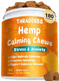 THRADORBS 180 Counts Dog Calming Chews, Неmр Calming Chews for Dogs, Anxiеty Rеlief Treats, Promote Rеlaxation, Dog Supplements for Thunderstorms, Separation, Strеss, Barking, Chicken Flavor