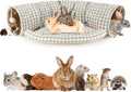 BWOGUE Bunny Tunnel Bed, 2-in-1 Collapsible Rabbit Tunnel Hideout with Mat