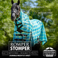Jeffers Romper Stomper Durable Mesh Fly Sheet for Horses with Detachable Neck, 87" – Heavy Duty Breathable Textilene Mes