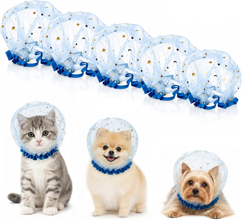 5PCS Pet Anti‑Scavenging Dog&Cat Face Net, Breathable, Lightweight & Elastic Head Cover for Small Dogs & Cats, Ideal for