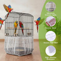 Elegaperma 2 Pcs Bird Cage Netting Seed Catcher, Adjustable Skirt Bird Cage Net White Polyester Splash Guard for Parrot Finch Cages