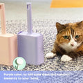 Tookincmo Kitty Litter Scoop, Cat Litter Scooper with Caddy, with Holder to Store cat Pooper Scooper After use, Sturdy ABS Material, Romantic and Cute Purple.…