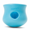 WEST PAW Zogoflex Toppl Interactive Treat Dispensing Puzzle Dog Toy for Mental Stimulation & Enrichment-Holds Kibble & Treats-Lickable, Freezable & Dishwasher Safe-Made in USA-Small-Aqua Blue