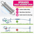 jenico Dog Tie Out Cable, 10/15/20/30/40/50/70/100/150FT Runner Cable with Swivel Hook and Shock Spring, Dog Leash Run Tether for Yard Outdoor and Camping,for Small to Medium Pets Up to 500 LBS