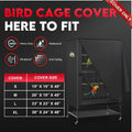 Zettum Bird Cage Cover - 600D Bird Cage Covers for Night Heavy Duty & Waterproof, Fade-Resistant Pet Bird Cage Cover Acc