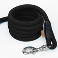 Aiminto Dog Leash, Braided Rope Traction – Walking Training Lead for Medium/Large Dogs ((1/2") x 6FT, Black)