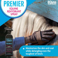 EQyss Premier Equine Horse Spray - Moisturizes Skin and Coat, Enhances Shine and Detangles, Prevents Dry Skin - Non-slip