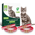 4 Pack Collar for Cats- 32 Months Protection Water Resistant Cat Collars for Kitten Small Medium Large Dog- Red & White