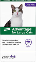 Advantage Topical Cat Flea Treatment and Prevention for Large Cats Over 9 lbs. | Apply Flea Drops Monthly | 2 Treatments