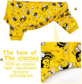 Paiaite Dog Pajamas Onesie: Comfortable Four-Legged Apparel for Small, Medium, & Large Dogs, Polyester Material for Comfort, Wrinkle Resistance, Moisture Wicking, Stretchiness Cute Bee XS
