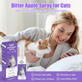 QHZ Bitter Apple Spray for Cats, Natural Bitter No Chew Training Spray for Cats & Dogs, Indoor & Outdoor Pet Deterrent to Stop Scratching, Chewing & Biting on Couch, Curtains, Plants, 150ml