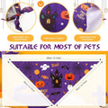 Abbylike 50 Pcs Halloween Dog Bandanas Bulk, Pumpkin Ghost Bat Skull