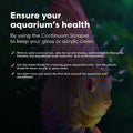 Continuum Aquatics Continuum AquaBlade P - Short Fish Tank Algae Scraper, Acrylic Safe Scraper - Aquarium Cleaning Tools