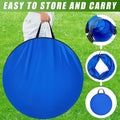 28 in 18 Foot Blue Extra Large Dog Agility Tunnel with Sandbags Dogs Agility Training Equipment Tunnel with 4 Pack Sandbags Carry Bag and 4 Ground Spikes for All Medium and Large Dogs