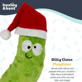 Huxley & Kent Plush Cat Toy - Holiday Interactive Catnip Toy for Cats & Kittens - Soft with Crinkle & Catnip - Fun Indoor Play - Dilly Claus