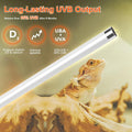8W T5 10.0 UVB Reptile Light Fixture 12" – High Output UVA UVB Light for Bearded Dragons, Turtles & Snakes – Compact UVB