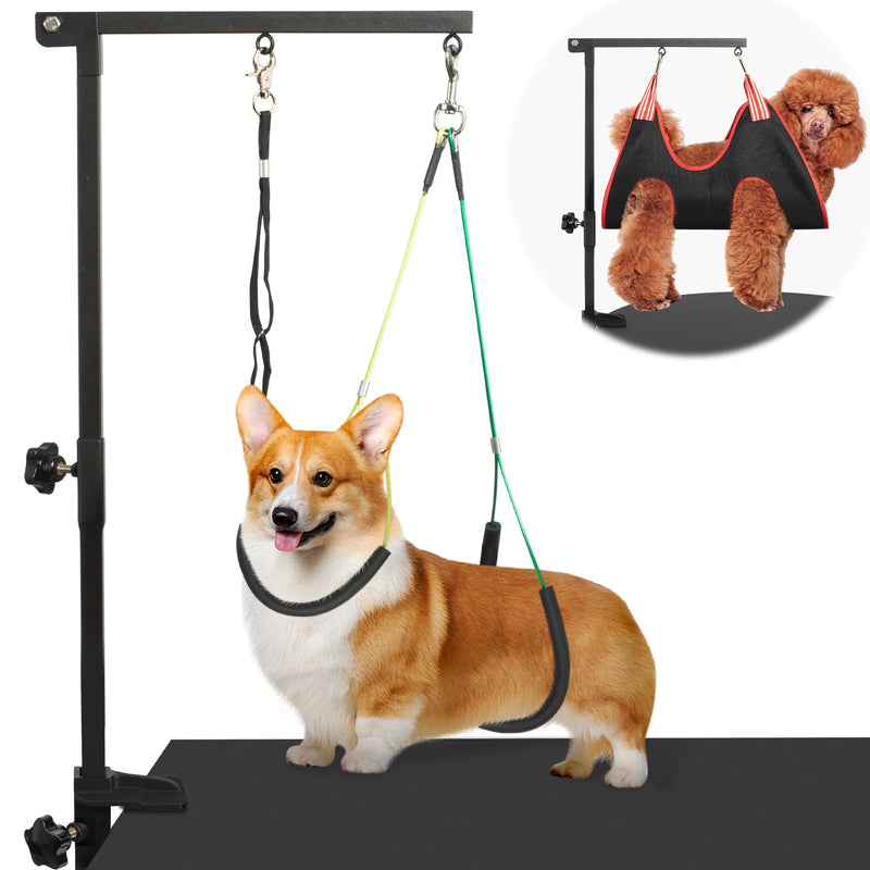 Dog Grooming Arm with Pet Grooming Hammock, getlstub 35