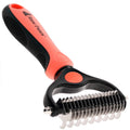 Raw Paws Undercoat Rake & Dematting Tool - Pet Grooming Comb for Shedding, Matted Fur, Knots and Tangles - Stainless Ste
