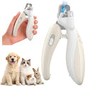 Dog & Cat Nail Clippers with LED Light, Illuminates Nails Helps See Quick, Pet Nail Trimmer with Sharp Stainless Steel B