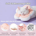 KOOBURS Cat Cone Collar Soft, Adjustable Kitten Cones After Surgery, Waterproof Kitten e Collar Soft to Stop Licking(Pink Flower, XS)
