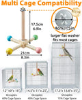 Bird Stand Perch Toy, Interactive Spinning Parakeet Toys, Wooden Exercise Wheel Parrot Toy, Enrichment Cockatiel Toy for Birds Cage, Bird Cage Accessories Perch Toys for Budgies (Small)