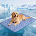 APPKER Cooling Mat for Large Dogs, 39"x 28" Thick & Durable Dog Cooling Mat, Q-MAX>0.45, Double-Sided Cooling Pet Pad, Washable Portable Dog Cooling Mat for Couch, Crate & Car - L - Blue